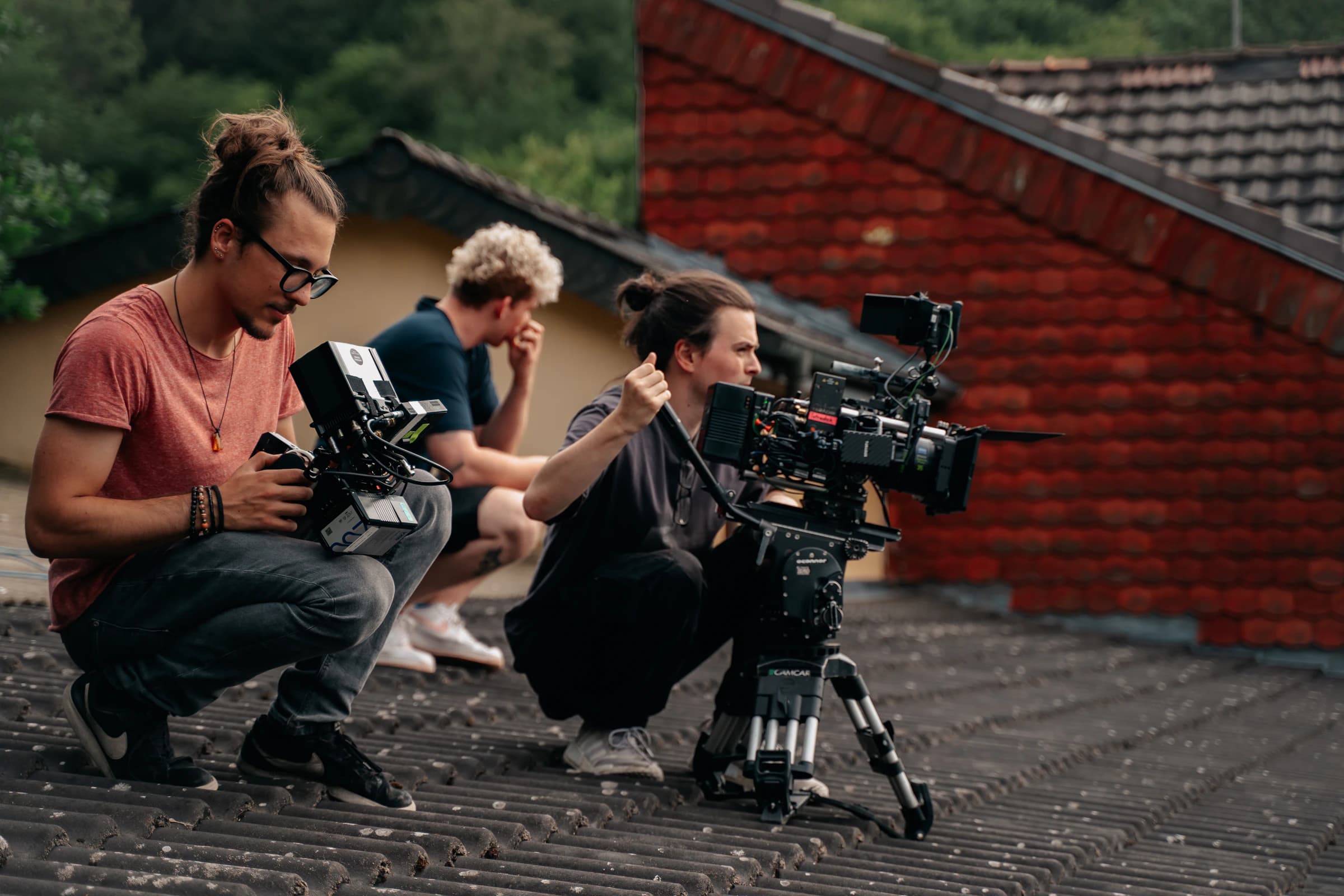 A cinema crew on location. Reference photograph, not 2Cultural client work.